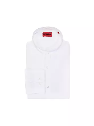 HUGO | Camicia di lino slim fit ELVORY | weiss